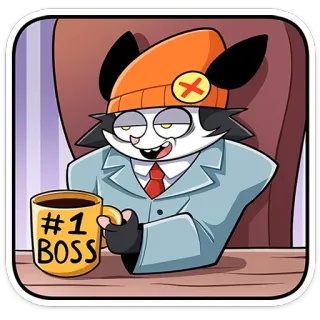 ☕️ 5142e18a #1 BOSS sếp, hoạt hình, văn phòng, vui nhộn, công việc, quản lý telegram sticker