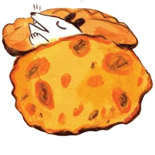 😶 219ecddb szczur, śpiący, jedzenie, ser, kreskówka telegram sticker