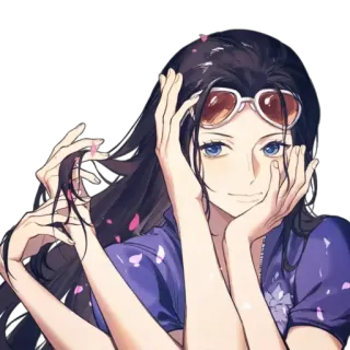 🙂 1bdcf055 Nico Robin One Piece nico robin, one piece, anime, personaje, mujer telegram sticker