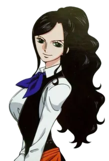🙂 d88dff40 Nico Robin One Piece anime, dibujos animados, mujer, One Piece telegram sticker