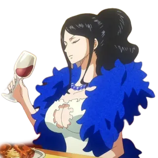 🍷 de1237ec Nico Robin One Piece Anime, Mujer, Vino, Robin, One Piece, Nico Robin telegram sticker