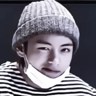 🎟 4fa503ee pessoa, retrato, chapéu, camisa listrada, moda telegram sticker