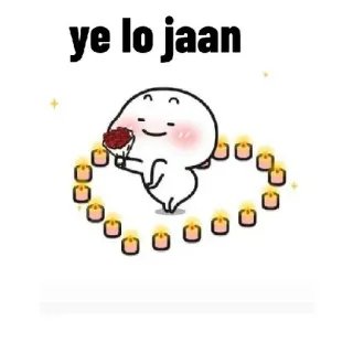 💐 235974ca ye lo jaan Dibujo animado, Lindo, Amor, Flor, Corazón, Romántico whatsapp sticker