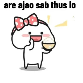 🍚 6506440f are ajao sab thus lo Dibujo animado, Comida, Arroz, Lindo, Saludo whatsapp sticker