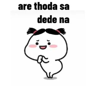 😂 c797200c are thoda sa dede na mono, rogando, dibujos animados, suplicando, kawaii whatsapp sticker