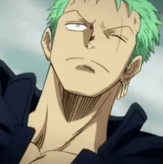 😏 35549696 Zoro One Piece anime, swordsman, pirate, one piece telegram sticker