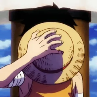 😂 408a25c0 Monkey D. Luffy One Piece anime, pirate, straw hat, adventure, manga telegram sticker