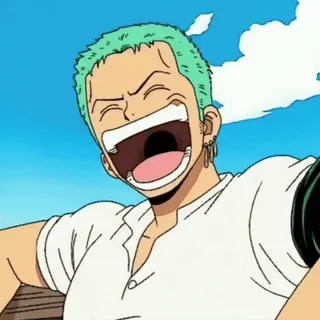 😂 8bb4a560 Zoro One Piece anime, one piece, roronoa zoro, zoro, cartoon telegram sticker