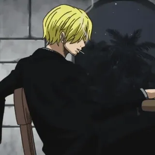🚬 d7b0af58 Sanji One Piece anime, smoking, blonde, character, cook telegram sticker