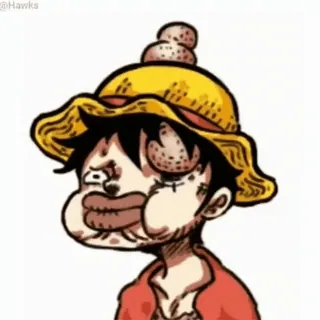 😭 860ce765 Monkey D. Luffy One Piece アニメ, ワンピース, モンキー・D・ルフィ, ルフィ, ステッカー, 漫画 telegram sticker