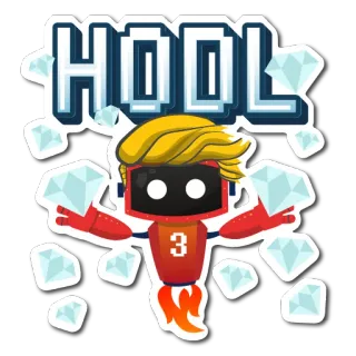 ✊ 64ade278 HOODL diamant, hoodl, trading, financieel, crypto telegram sticker
