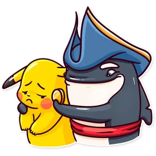 💛 6cde8dac Pikachu pokemon, orca, pirat, traurig, süß telegram sticker