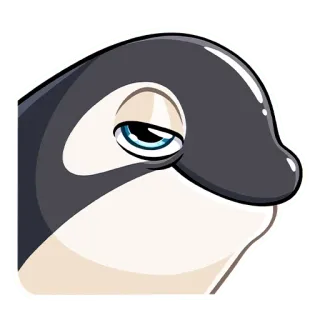 😏 13f2b342 orca, paus, kartun, hewan, laut, mamalia telegram sticker
