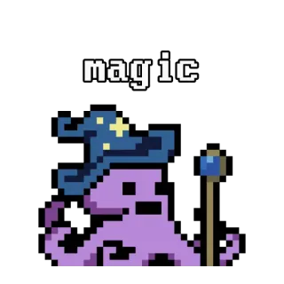 ✨ 04484376 magic 魔法, 巫师, 像素画, 幻想 telegram sticker