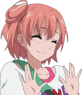 😅 26bf19d1 Anime, Dziewczyna, Słodkie, Postać, Uśmiechnięta telegram sticker