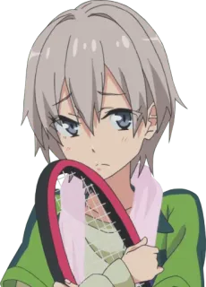 🙁 3cf7d13e Anime, Tenis, Postać, Smutny, Zły telegram sticker