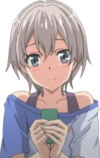 🙂 4ebc199b Anime, Postać, Dziewczyna, Krótkie włosy telegram sticker