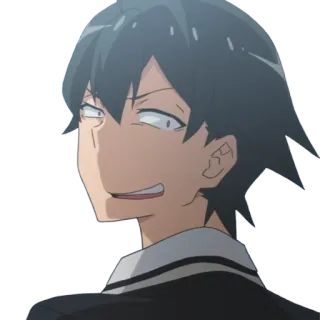 😈 43b2bf59 Anime, Dessin animé, Personnage, Expression faciale, Sourire narquois, Grimace, Manga, BD telegram sticker