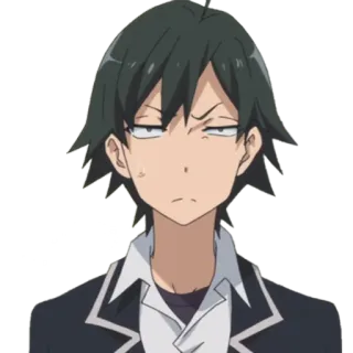 🙁 5b1f0668 Hachiman Hikigaya My Teen Romantic Comedy SNAFU Anime, Personnage, Hachiman Hikigaya, Oregairu telegram sticker