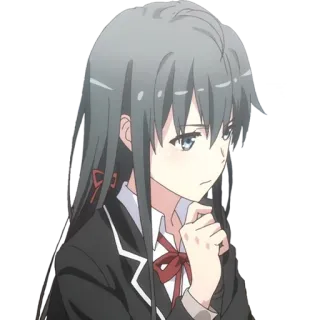 🤔 6cebf470 fille anime, uniforme scolaire, mignon, dessin animé, anime, femme, portrait telegram sticker