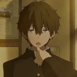 🥢 0815ab73 Houtarou Oreki Hyouka อนิเมะ, เฮียวกะ, โอเรกิ, ตัวละคร, นิ้ว telegram sticker