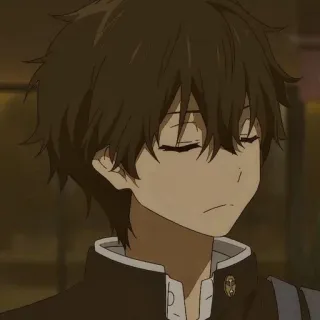 🥢 efe11fe1 Houtarou Oreki Hyouka อนิเมะ, มังงะ, โฮทาโร่ โอเรกิ, Hyouka, ตัวละคร, ภาพเคลื่อนไหว telegram sticker
