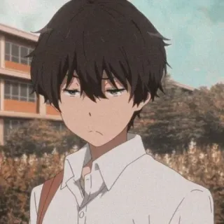 🧊 7f4ea5fd Houtarou Oreki Hyouka Anime, Anak laki-laki, Pelajar, Hyouka, Houtarou Oreki whatsapp sticker