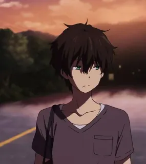 🥡 1d5dd156 Houtarou Oreki Hyouka อนิเมะ, ตัวละคร, โฮทาโร่ โอเรกิ, เฮียวกะ telegram sticker