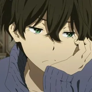 🥡 568c797b อนิเมะ, เด็กผู้ชาย, ตัวละคร, เฮียวกะ, ขี้เกียจ, เหนื่อย telegram sticker