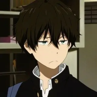 🥡 baaca073 อนิเมะ, เด็กผู้ชาย, เบื่อ, ชุดนักเรียน telegram sticker