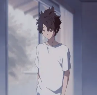 🥡 d37619c9 อนิเมะ, เด็กผู้ชาย, วัยรุ่น, ภาพประกอบ, เศร้า, เหงา telegram sticker