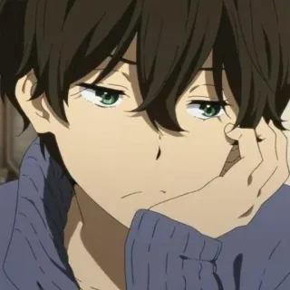 Oreki Houtaro @relaynime whatsapp stickers