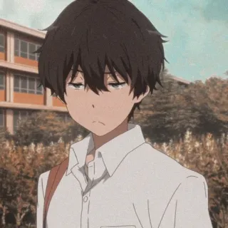 💙 95e1e52a Houtarou Oreki Hyouka Anime, Personage, Jongen, Hyouka, Houtarou Oreki telegram sticker