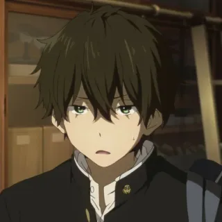 😑 ab08f1ec Oreki Houtarou Hyouka อนิเมะ, ผู้ชาย, วัยรุ่น, เฮียวกะ telegram sticker