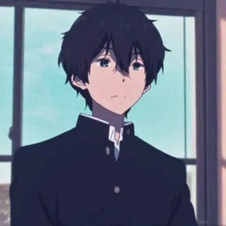 💈 446f02b7 Anime, Đồng phục học sinh, Thiếu niên, Con trai, Anime Nhật Bản telegram sticker