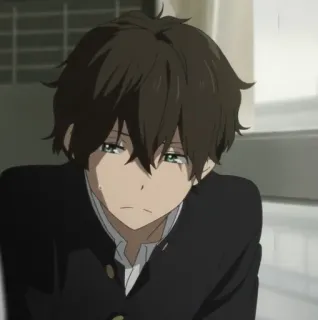 💈 719c54f6 Anime, Con trai, Buồn, Chân dung, Hoạt hình, Thiếu niên telegram sticker