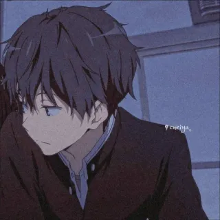 🤔 79594de5 anime, nhân vật, con trai, nghệ thuật telegram sticker