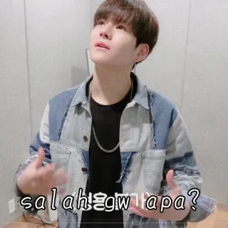 📍 99fcea39 salah gw apa? persona, indo, ragazzo, giubbotto di jeans, arrabbiato, confusione telegram sticker