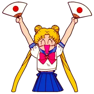 Original Sailor Moon telegram stickers