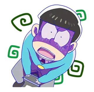 😱 765ead82 anime, kreskówka, postać, strach, panika telegram sticker