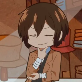 ☠️ 5f5fbb03 Osamu Dazai Bungou Stray Dogs Anime, Manga, Bungou Stray Dogs, Dazai, Osamu Dazai, Karakter telegram sticker