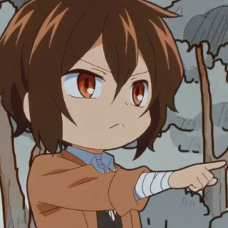 ☠️ a3c8d1af Anime, Kartun, Manga, Chibi, Menunjuk, Seni telegram sticker