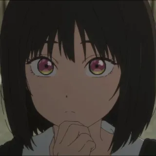 🤔 17f63bb1 Anime, Ragazza, Ritratto, Capelli corti, Animazione, Cartone animato, Carino telegram sticker