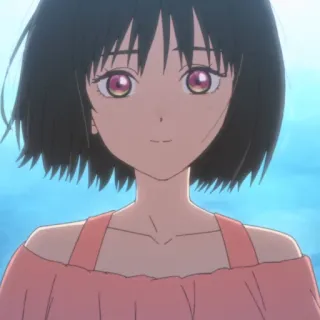 🥲 389aa00d Ragazza anime, Carina, Donna, Ritratto, Occhi rosa, Top senza spalle telegram sticker