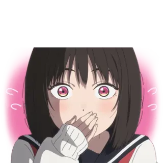 🫢 5f497e18 anime, ragazza, scioccata, carina, manga, studentessa telegram sticker