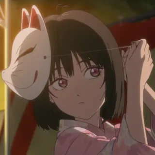 🦊 722be3cf Anime, Maschera, Volpe, Ragazza, Giappone, Tradizionale, Cultura telegram sticker