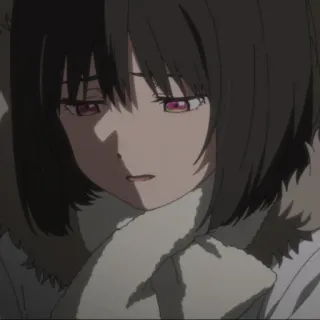 😞 73258298 anime, ragazza, triste, inverno telegram sticker