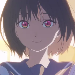 🙂 7902ecb0 anime, ragazza, uniforme scolastica, sorridente telegram sticker