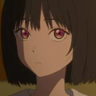 😶 79d68128 Anime, Ragazza, Capelli corti, Seria, Femmina telegram sticker