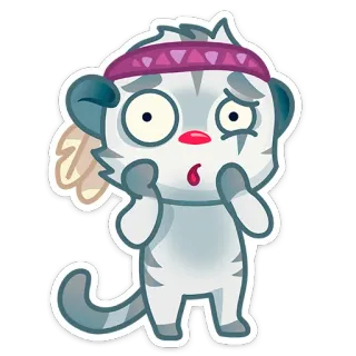 😯 e57a8fd3 Kreskówka, Zwierzę, Słodkie, Naklejka telegram sticker